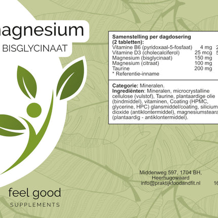 Magnesium Bisglycinaat - 60 tabletten