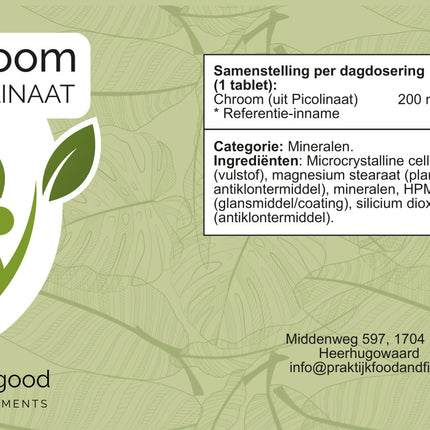 Chroom Picolinaat - 100 Tabletten