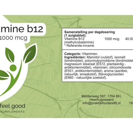 Vitamine B12 - 100 zuigtabletten